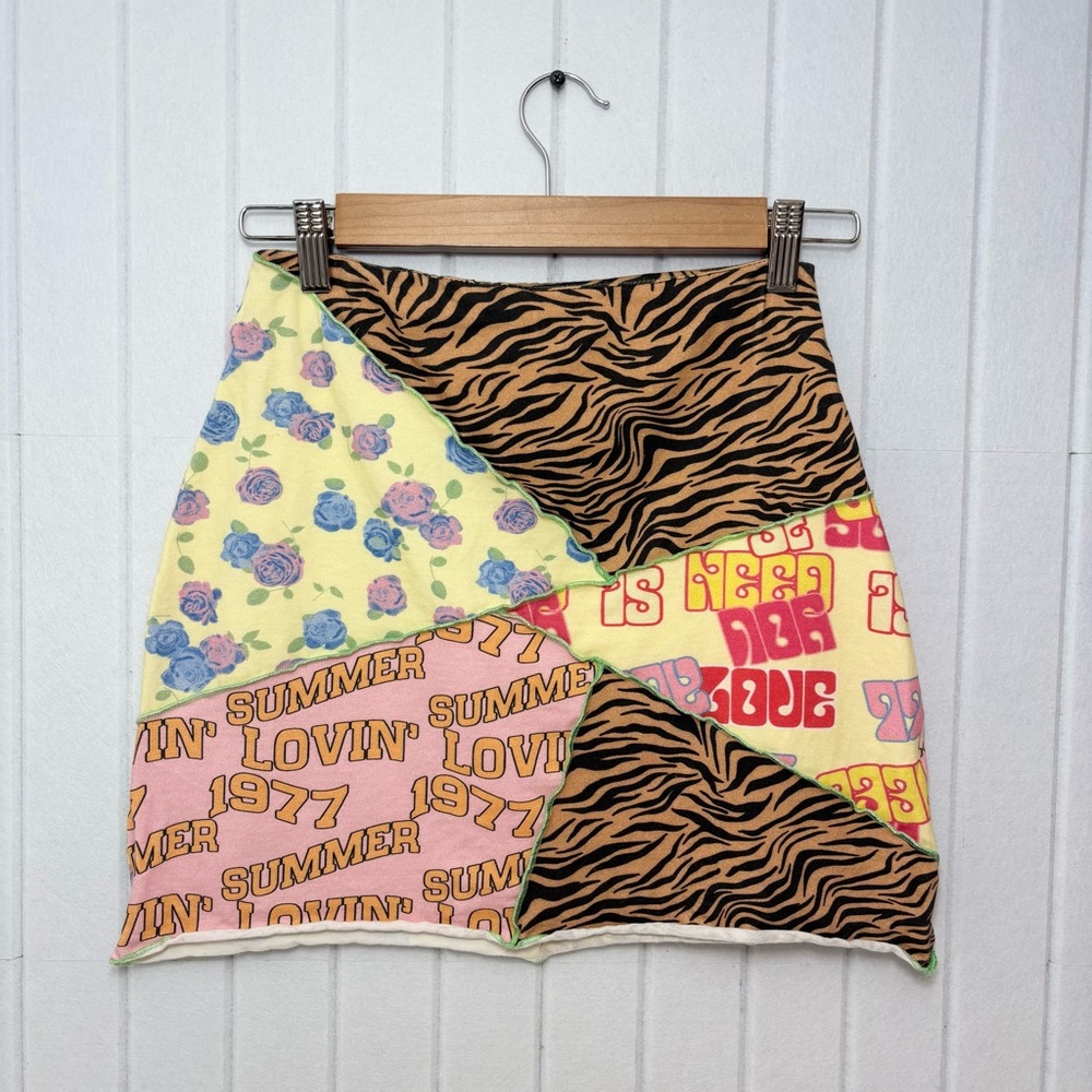 Princess Polly Mini Patchwork Multicolor Asymmetr… - image 3